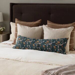 New McGee & Co Teal Lotus Lumbar Cover